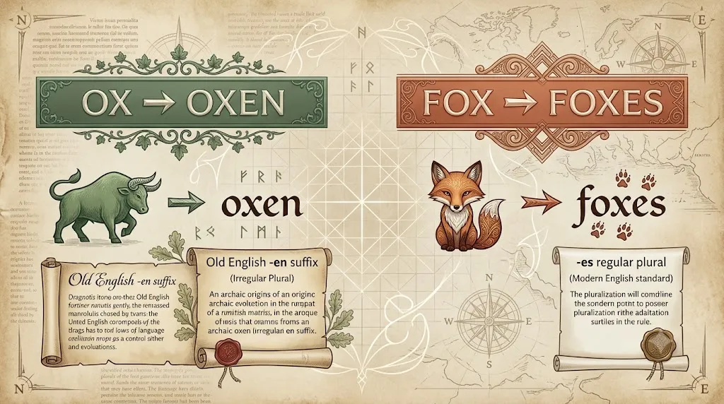 Plurals of Ox and Fox