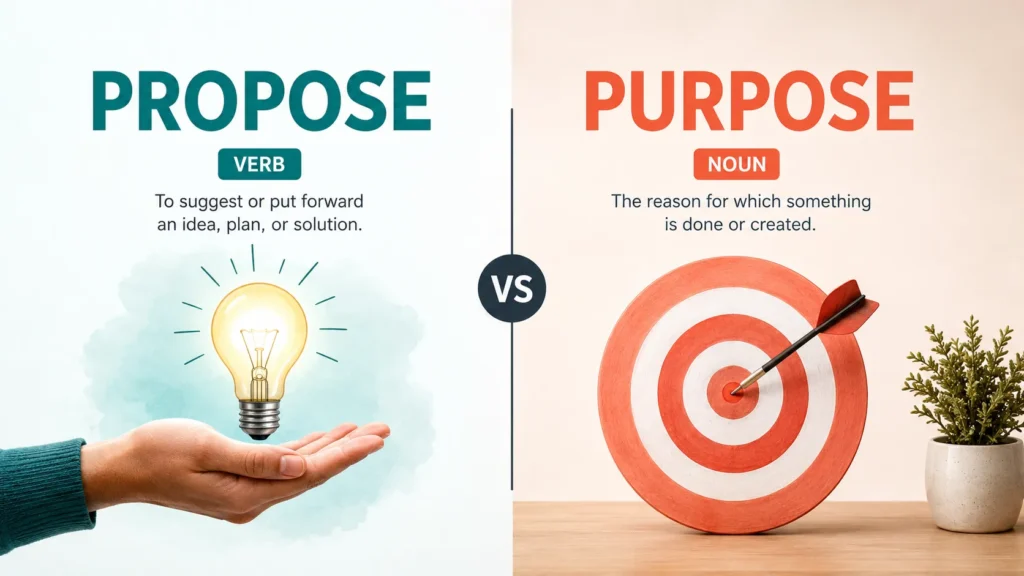 Propose vs Purpose
