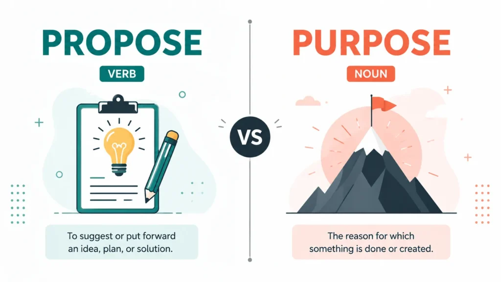 Propose vs Purpose