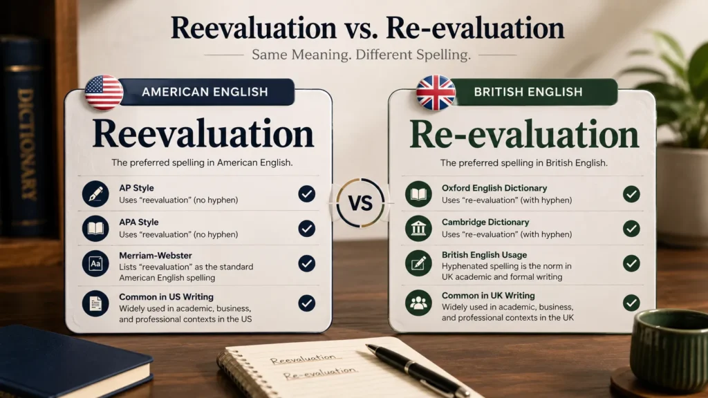 Reevaluation or Re-evaluation