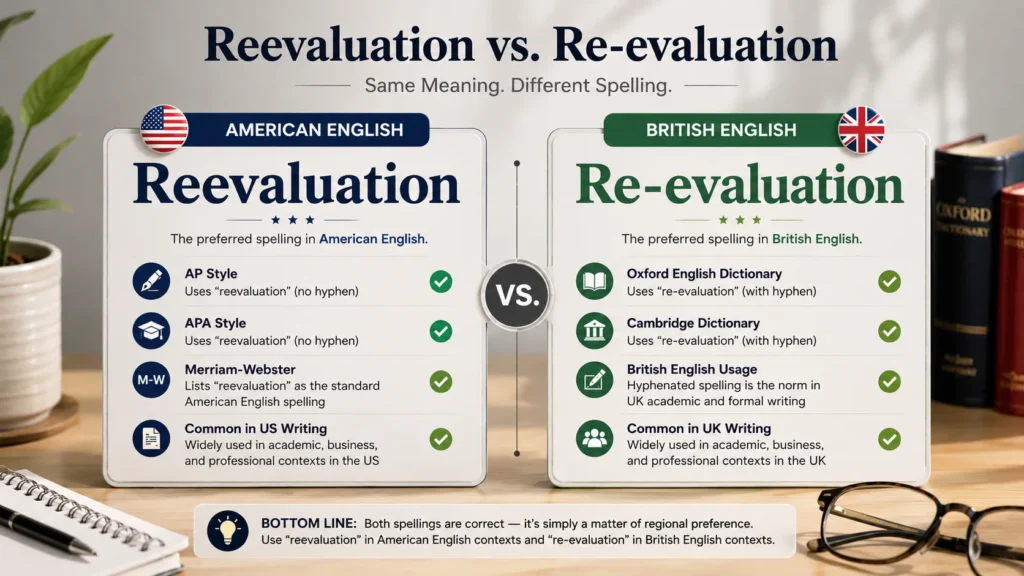 Reevaluation or Re-evaluation