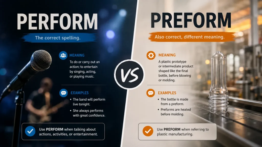 Preform vs Perform
