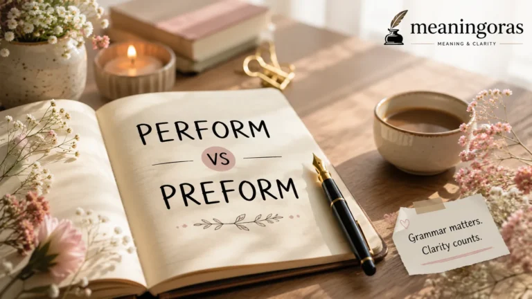 Preform vs Perform