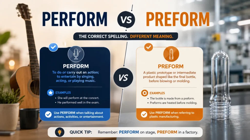 Preform vs Perform