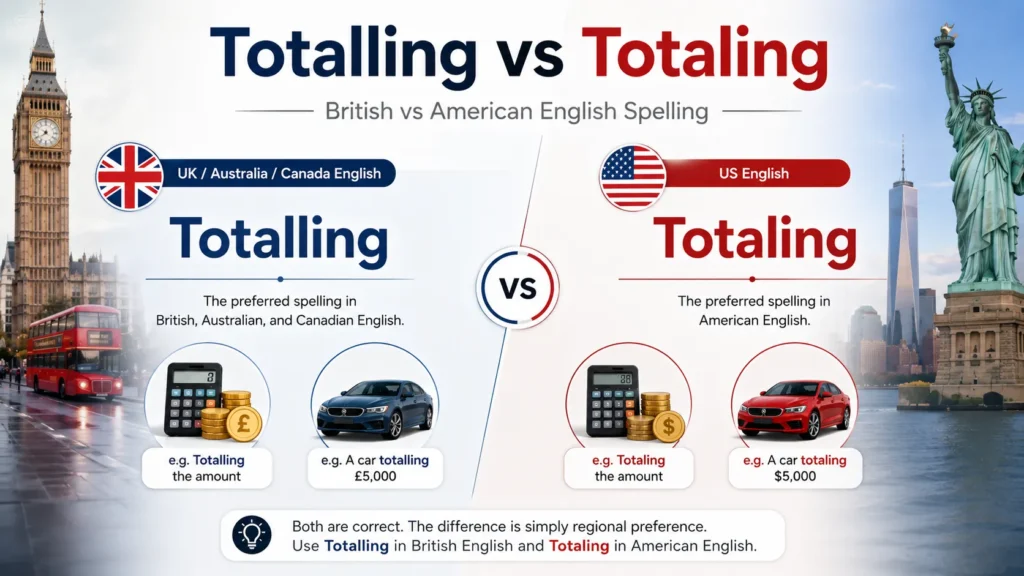 Totalling vs Totaling