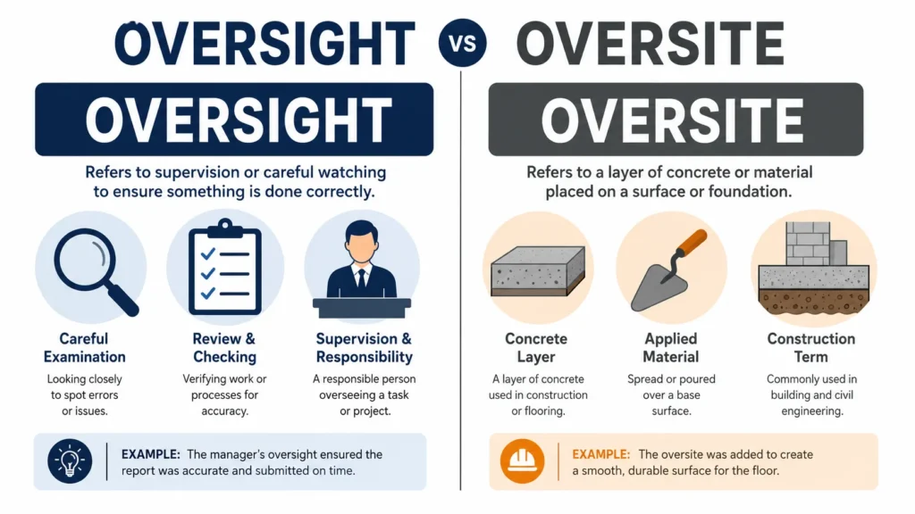 Oversight vs Oversite