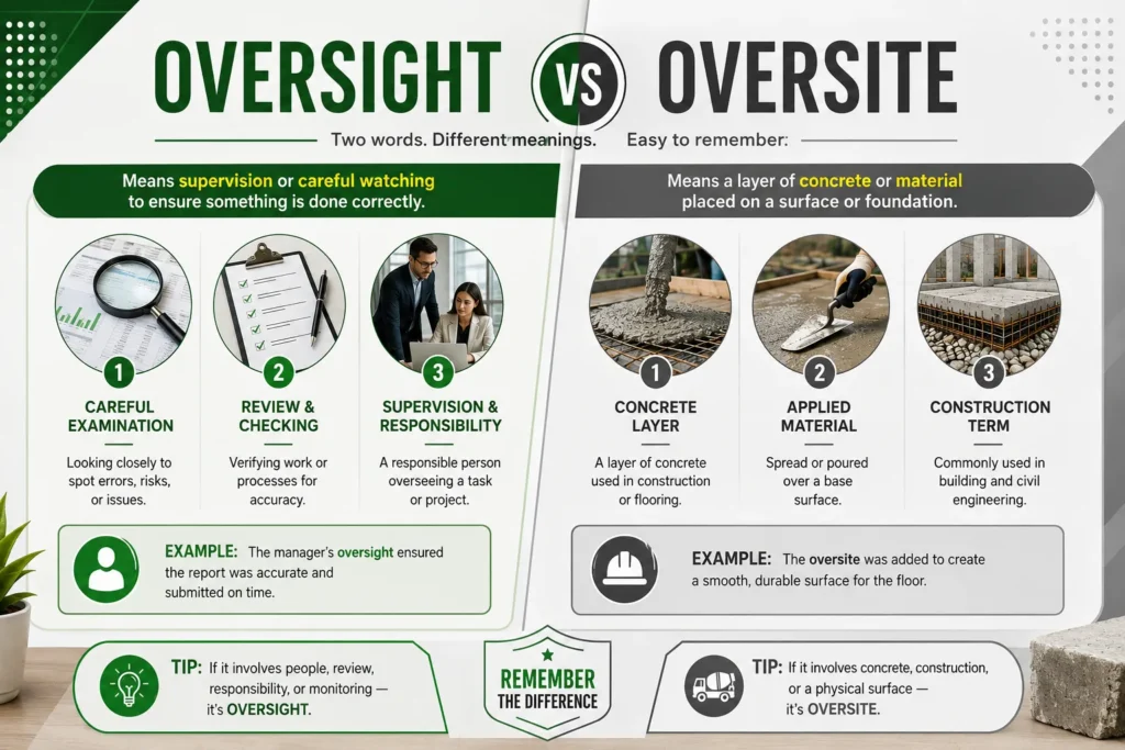 Oversight vs Oversite