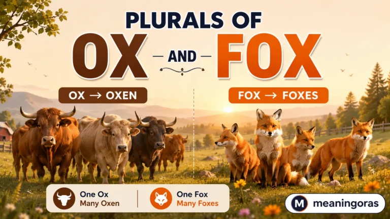 Plurals of Ox and Fox