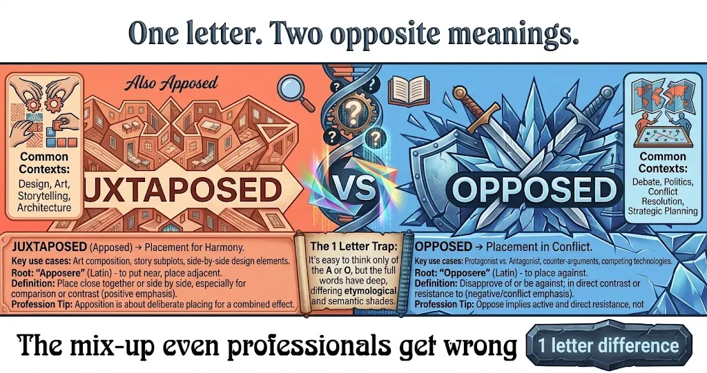 Apposed vs Opposed 