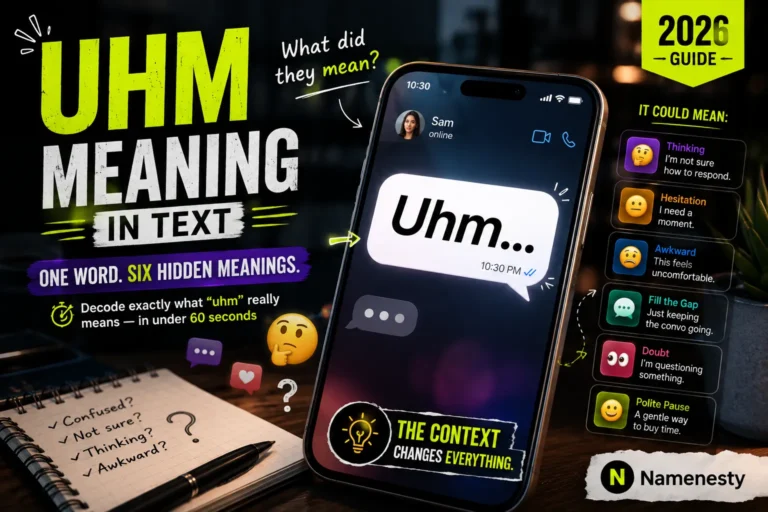 "UHM Meaning in Text