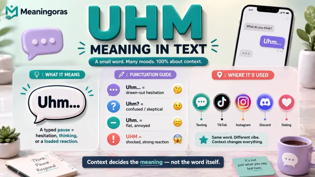 "UHM Meaning in Text