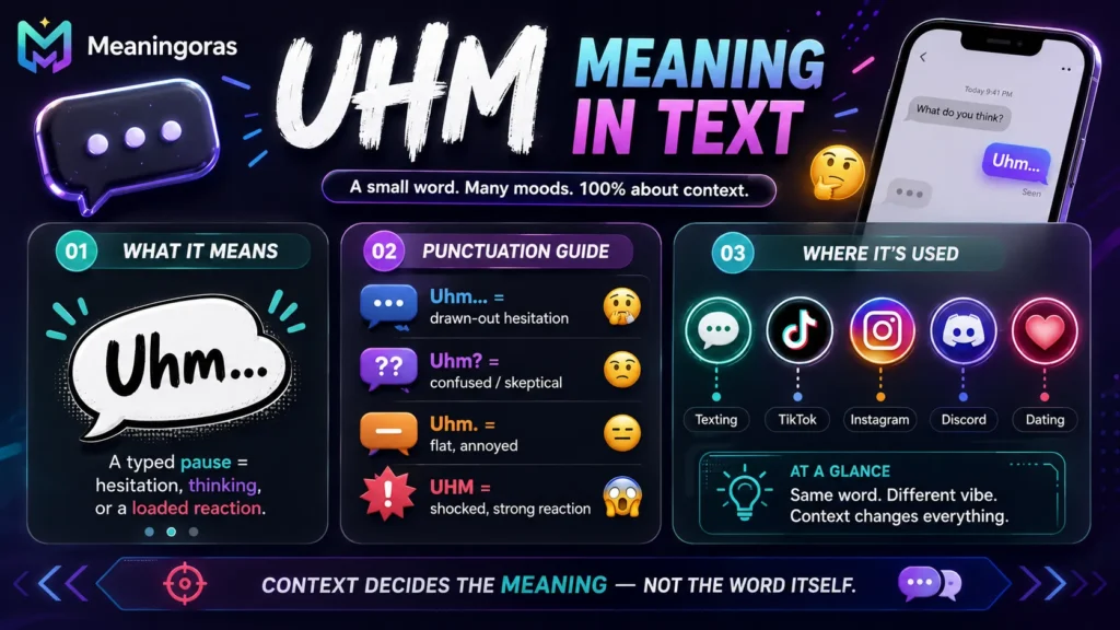 "UHM Meaning in Text