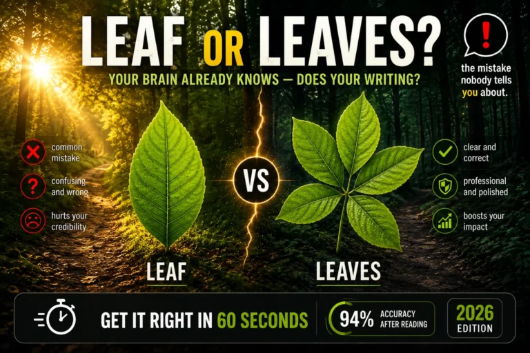 Leafs or Leaves