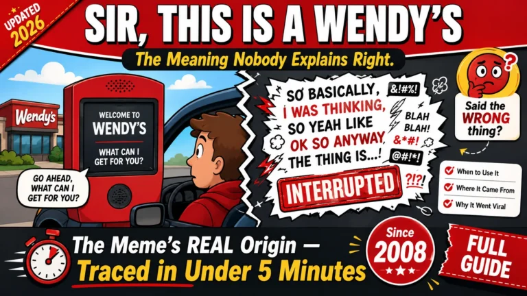 Sir, This Is a Wendy's Meaning