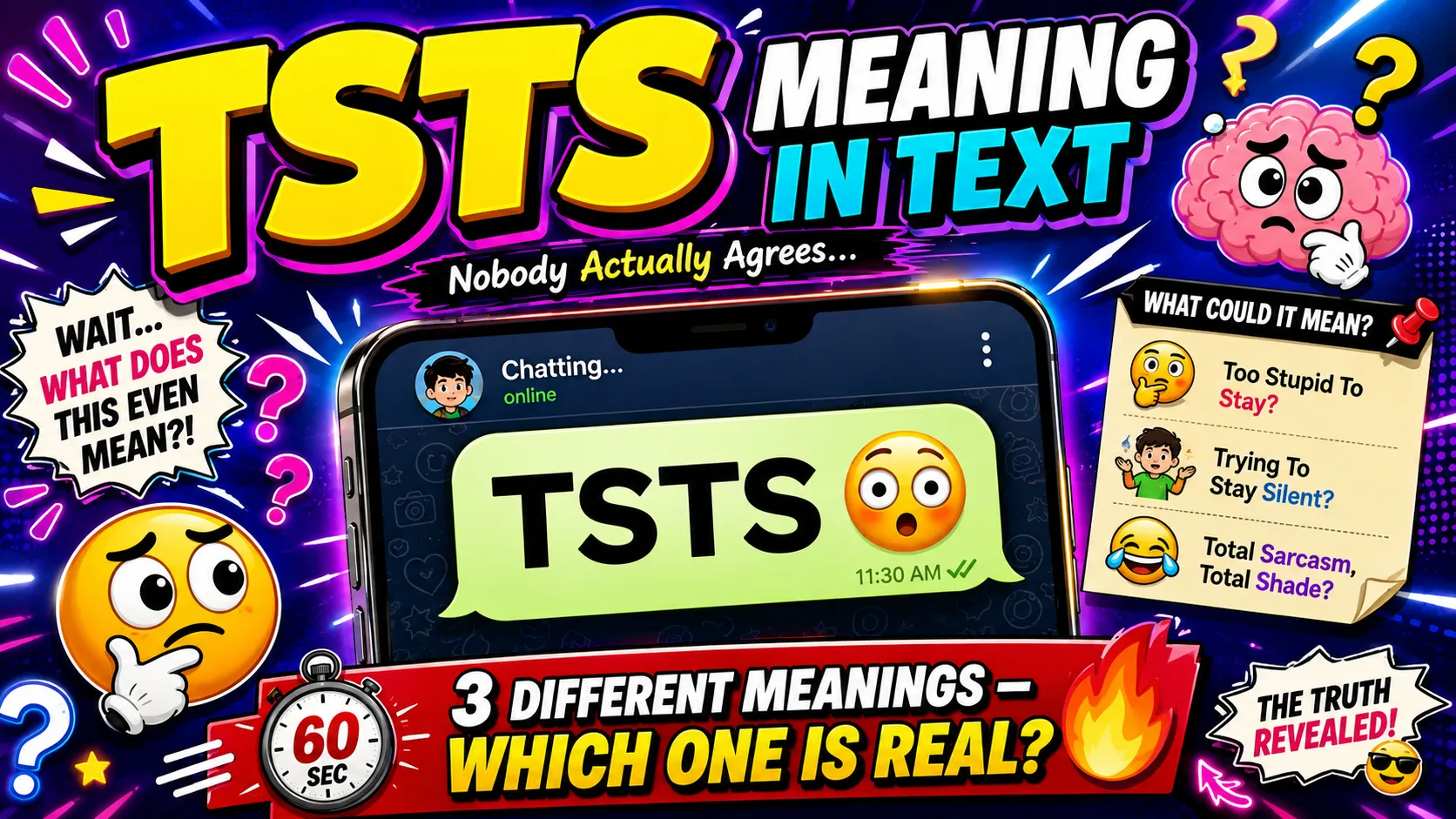 TSTS Meaning in Text