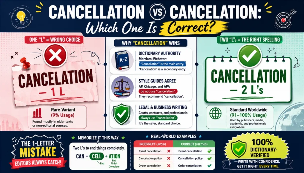 Cancellation vs Cancelation 