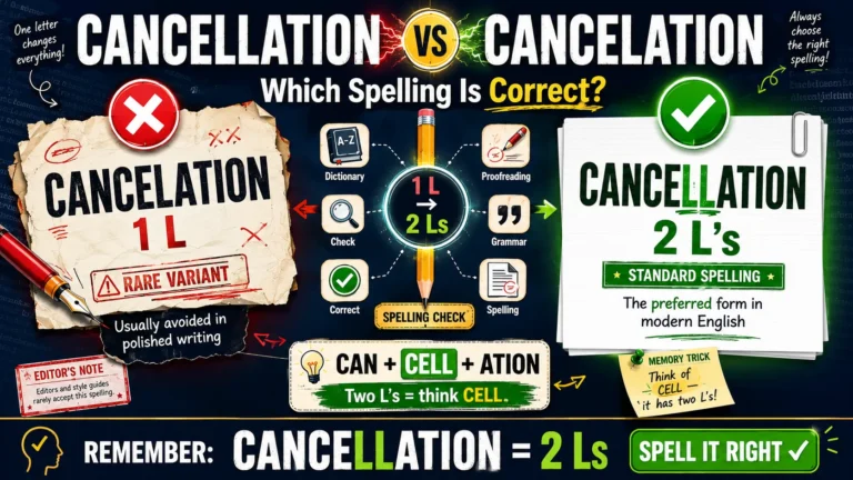 Cancellation vs Cancelation