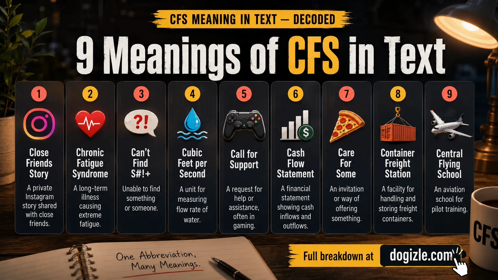 CFS Meaning in Text 