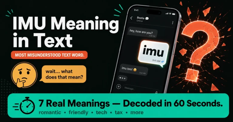 IMU Meaning in Text