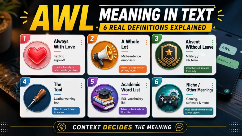 AWL Meaning in Text