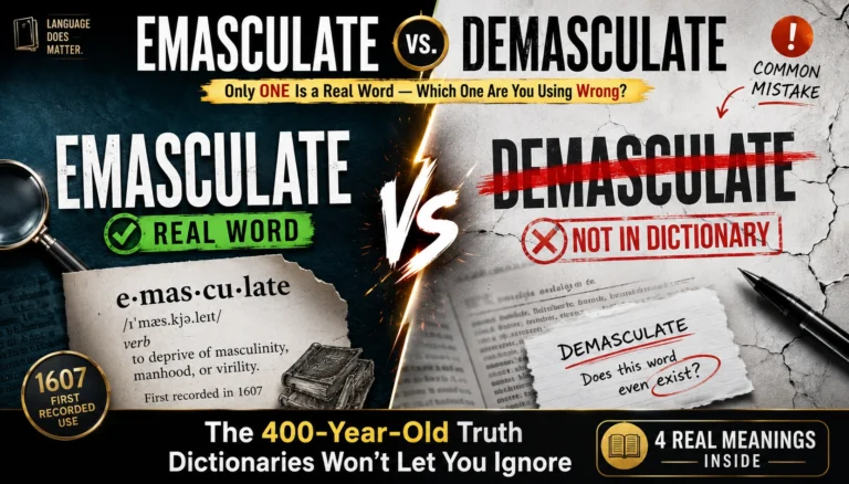 Emasculate vs. Demasculate