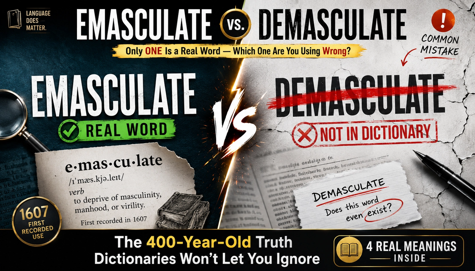 Emasculate vs. Demasculate