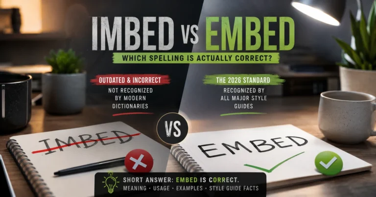 Imbed vs. Embed