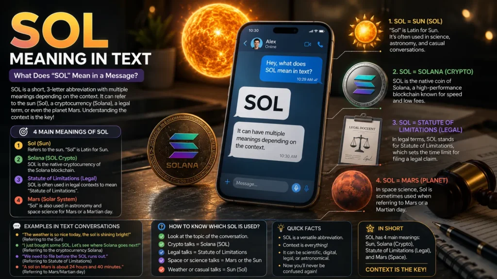 SOL Meaning in Text