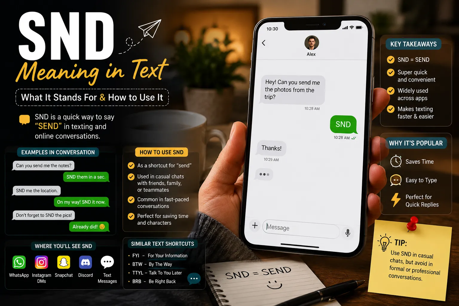 SND Meaning in Text