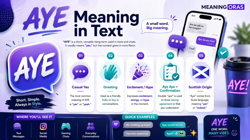 AYE Meaning in Text
