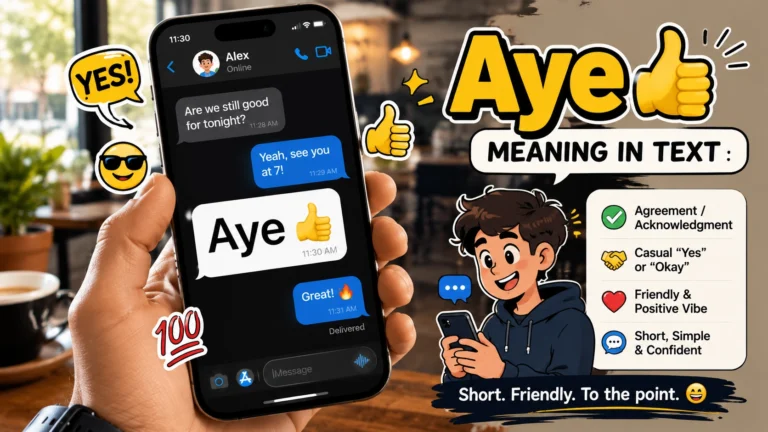 AYE Meaning in Text